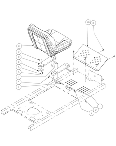 Seat Assembly 44 2008 And Before Diagram and Parts List for Z-FORCE44 17AF3AGL-17AF3AGL010 Cub Cadet Lawn Tractor